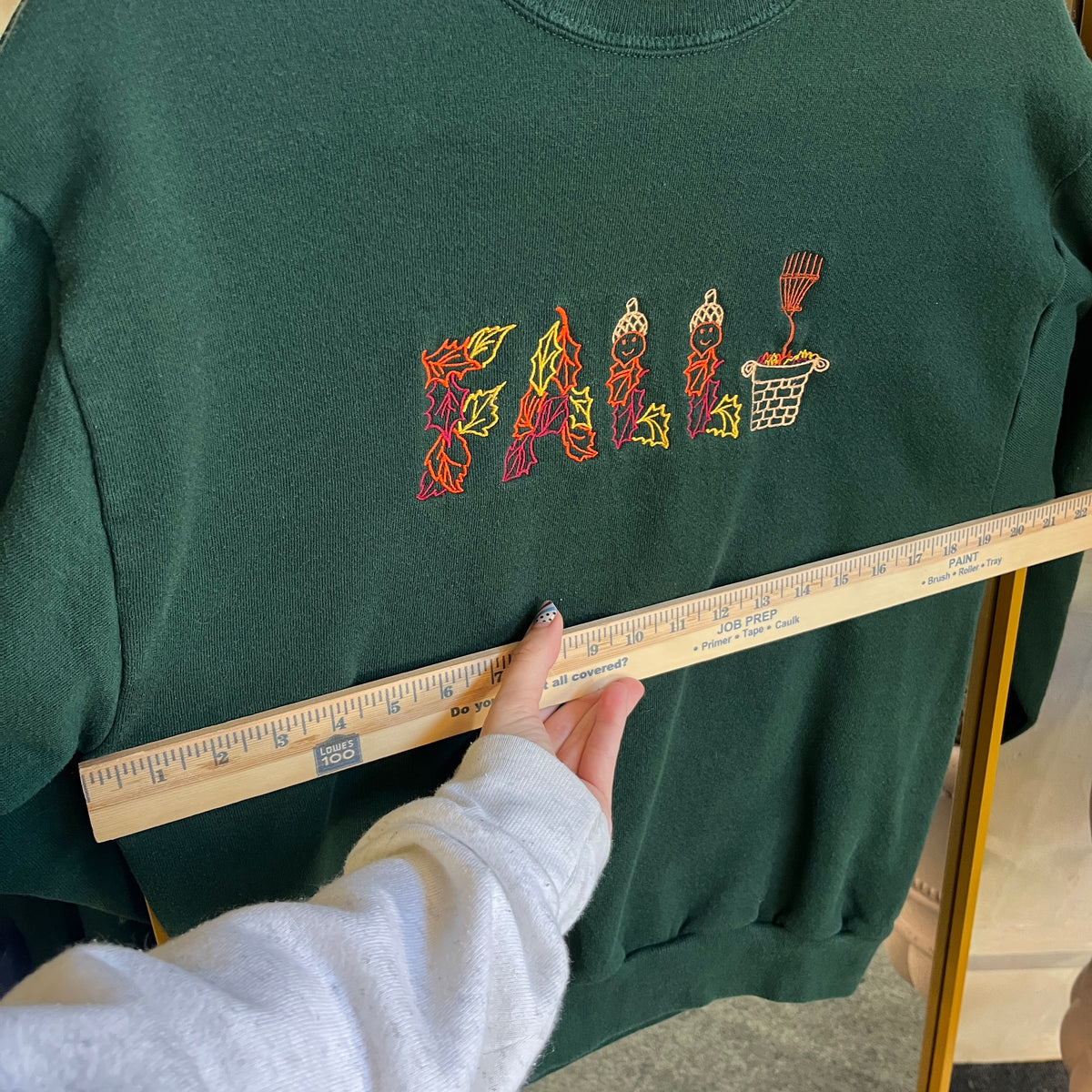 Fall Embroidered Sweatshirt (M)