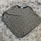 Black & Gold Vintage Shawl (OS)
