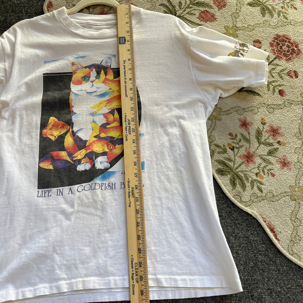Cat & Fish Vintage T-shirt (M)