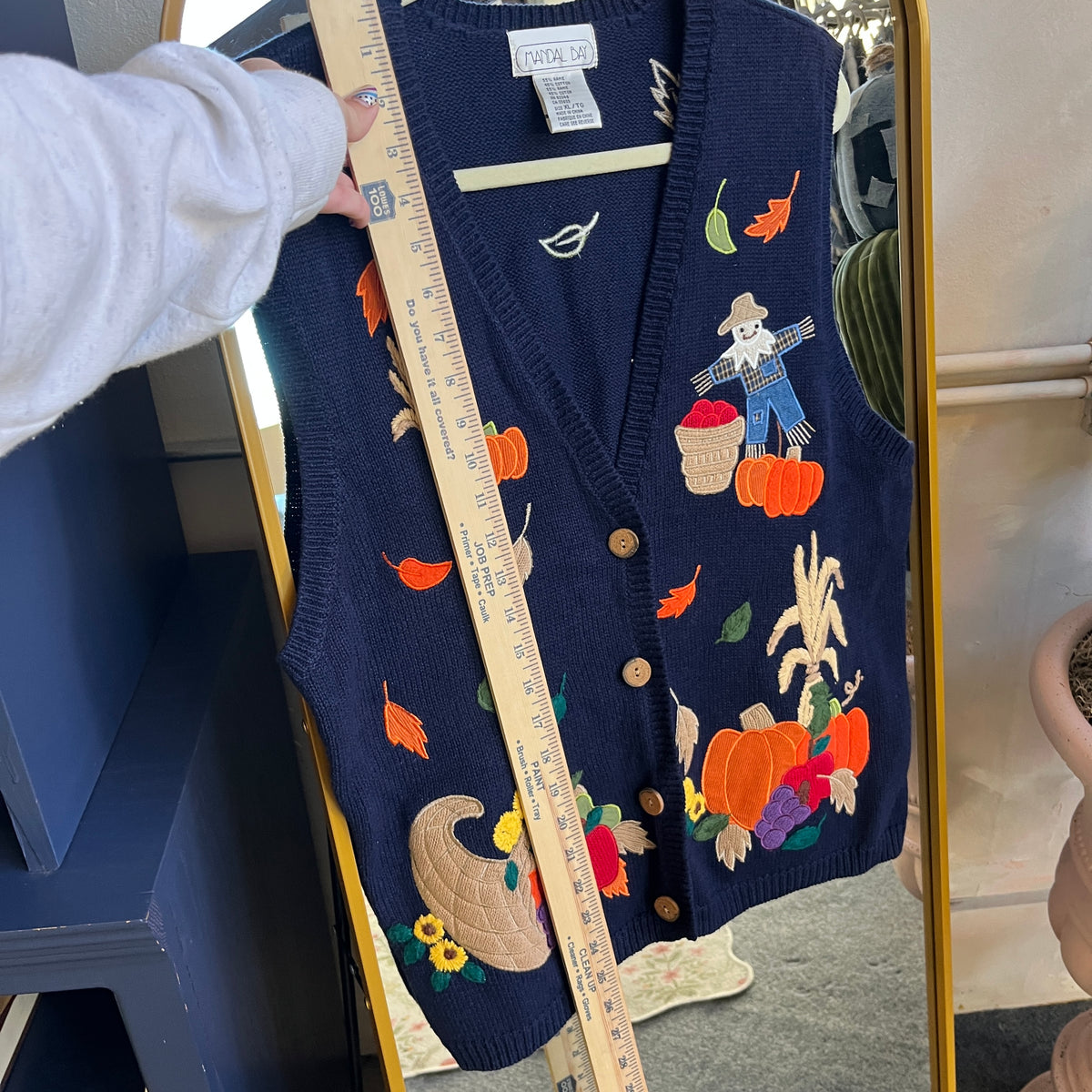 Fall Embroidered Vest (XL)